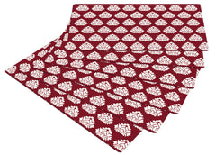 Kuber Industries Flower Print Waterproof, Stain Resistant, Washable Refrigerator/Fridge Drawer Mat, Set of 6 (Maroon)