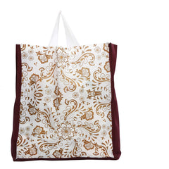 Kuber Industries 100 Pieces Non Woven Eco-Friendly Reusable Multipurpose Shopping Carry Bags (Maroon) - CTKTC30842