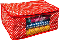 Kuber Industries 2 Piece Quilted Cotton Saree Cover Set