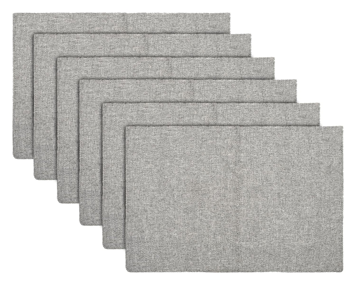 Kuber Industries Jute Table Placemat for Home, Hotels, Set of 6 (Grey)