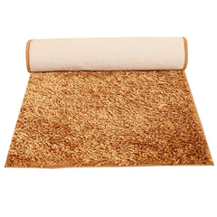 Heart Home Fluffy Shaggy Rug Bedside Runner for Home Décor (Gold)-HS43HEARTH25557