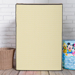 Heart Home Washing Machine Cover | Mini Check Print Washing Machine Cover | Soft PVC | Top Load Fully-Automatic Washing Machine Cover | Golden