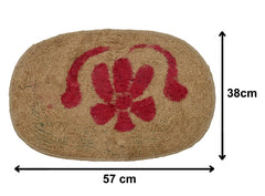 Kuber Industries Anti-Slip Durable Home Décor Jute Door Mat, Welcome Mat for Entryway, Patio, Garage, Outdoor and Indoor, 23"x15"- Pack of 2 (Brown)