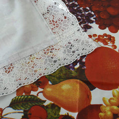 Kuber Industries Dining Table Cover Tablecloth Waterproof Protector 6 Seater with Fruit Printed, 60 X 90 Inches Rectangle (Red), Standard (HS_36_KUBMART019101)