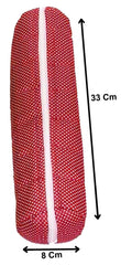 Kuber Industries Dots Print Watch Case,Bangle Box/Wrist Watch Holder/Watch Organizer/Bracelet Pouch Zip Top Watch Case With One Roll (Red)