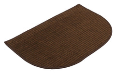 Kuber Industries D-Shape Durable Microfiber Door Mat, Heavy Duty Doormat,(Set of 2, 14'' x 23'', Brown)-KUBMART12179, Standard