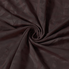 Heart Home Leaf Printed Polyester Stretchable Elastic Dining Chair Cover/Seat Slipcover/Seat Protector- Pack of 6 (Brown)-50HH01006