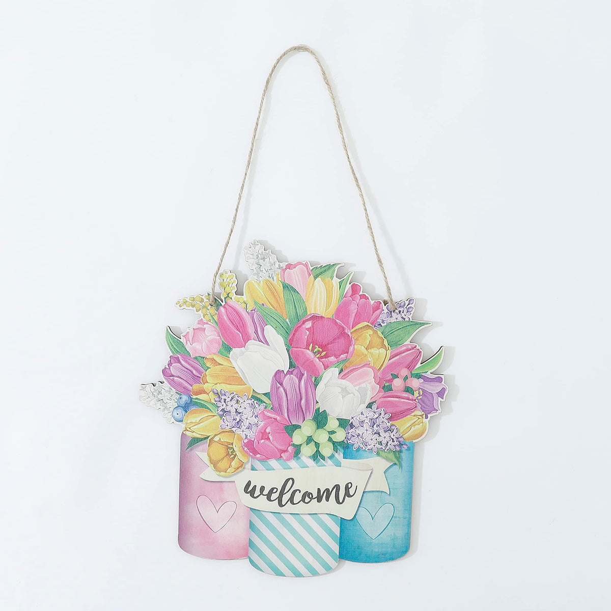 Kuber industries Door Decor Panel|Wall Hanging Wooden Frame Board|Decorative Items for Living Room, Bedroom, Entrance (Multi)