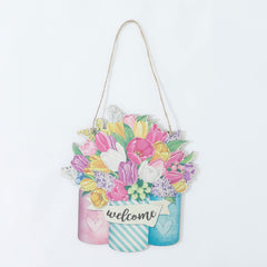 Kuber industries Door Decor Panel|Wall Hanging Wooden Frame Board|Decorative Items for Living Room, Bedroom, Entrance (Multi)