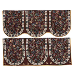 Kuber Industries Flower Design 6 Piece Cotton Sofa Cover Set - Maroon