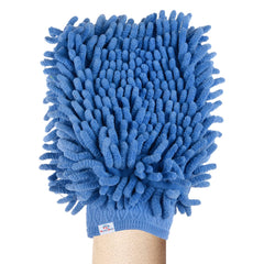 Heart Home Chenille Mitts|Microfiber Cleaning Gloves|Inside Waterproof Cloth Gloves|100 Gram Weighted Hand Duster|Chenille Gloves for Car|Glass|Pack of 2 (Blue & Pink)