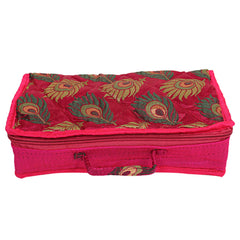 Kuber Industries Brocade Silk Jewellery Kit, Pink