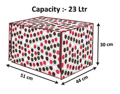 Heart Home PVC Circle Design Microwave Oven Cover,23 LTR. (Multi)-HS43HEARTH26011