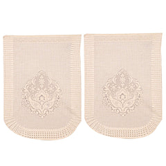 Kuber Industries Floral Design Cotton 6 Pieces 5 Seater Sofa Cover Set (Cream, Standard)- CTKTC032977