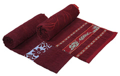 Kuber Industries 100% Cotton 2 Pieces Bath Towel 27" x54” (Maroon) -CTKTC28930