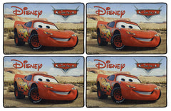 Kuber Industries Disney Cars 4 Pieces Anti-Slip Door Mat 23"x15" (Brown) - CTKTC46055
