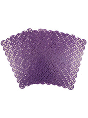 Kuber Industries Circle Design 6 Piece PVC Refrigerator Mat Set - Purple