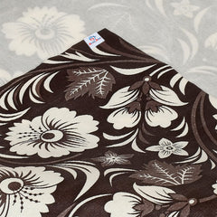 Heart Home Multiuses Floral Print Shelf Liners for Kitchen Shelves, cupboards, Wardrobe, Drawer, 5 Mtr (Brown) 52HH4077