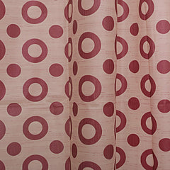 Kuber Industries Circle Design PVC Shower Curtain - 54"x84", Pink