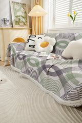 Kuber Industries Decorative Chenille Sofa Throw|Throw for Sofa, Bed & Couch|Ideal for Indoor & Outdoor 70x90 Inches (Multi)