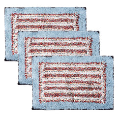 Heart Home Door Mat | Dust Trapper Mat | Door Entrance Mat | Anti-Skid Door Mat | Floor Mat for Home Entrance | Cotton Border Door Mat | Entryway Door Mat | Pack of 3 | Sky Blue