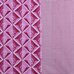 Kuber Industries Double Bedsheet(228 * 254 cm)|Cotton 120 TC Luxury Printed Soft & Lightweight Bedsheet for Double Bed with 2 Pillow Covers (Pink & White)