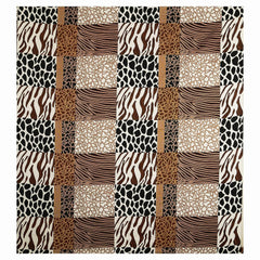 Kuber Industries Abstract Waves Print Glace Cotton Double Bedsheet with 2 Pillow Covers (Brown)-KUBMART011372