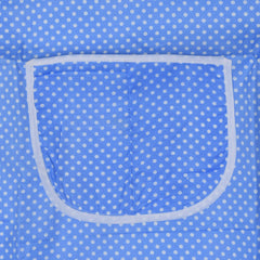 Kuber Industries Polka Dots Bib Apron,Water Oil Cotton Resistant Chef Cooking Kitchen Apron with Pockets for Men Women (Sky Blue)-KUBMART15551