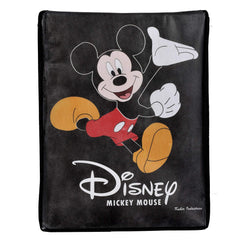 Kuber Industries Disney Mickey Mouse Print Rectangular Non Woven Fabric Foldable Shirt Cover Storage Organizer Box with Lid, Extra Large (Black, Standard, KUBMART1717)