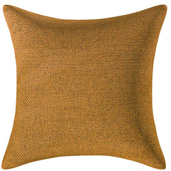 Kuber Industries Jute Blend Decorative Square Throw Pillow Cover Cushion Covers Pillowcase, Home Decor Decorations for Sofa Couch Bed Chair 24x24 Inch- (Gold), Pack of 1 (HS_36_KUBMART018341)