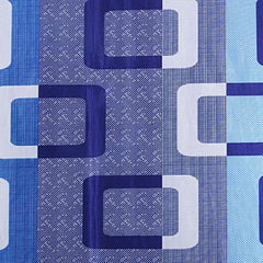 Kuber Industries Geometric Design 1 Piece Polyester Eyelet Door Curtain 7 Feet (Blue)-CTKTC14150