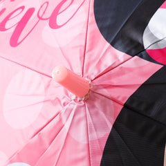 Kuber Industries Disney Minnie Print Umbrella For Kids|Automatic Umbrella For Rain (Pink)