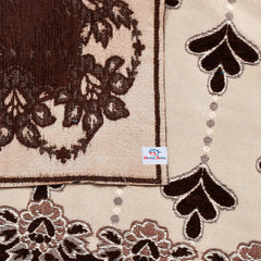 Heart Home Rectangular Floral Print Cotton Table Runner for Dining and Center Table, Wedding, Everyday Use, Dinner Parties (Brown)-50HH01294