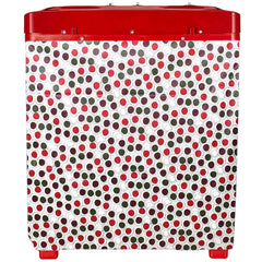 Kuber Industries Circle Design PVC Top Load Semi Automatic Washing Machine Cover (Brown) CTKTC33345