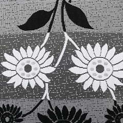 Kuber Industries CTKTC05161 Floral Cotton 6 Seater Dining Table Cover (Black)