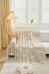 Kuber Industries Decorative Chenille Sofa Throw|Throw for Sofa, Bed & Couch|Ideal for Indoor & Outdoor 70x70 Inches (Coffee)