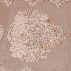 Kuber Industries Floral Design Velvet Dining Table Runner (Gold), CTKTC13810, Standard