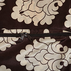 Kuber Industries Floral Design Cotton Top Load Fully Automatic Washing Machine Cover - Brown, Standard (CTKTC01094)