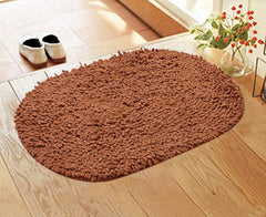 Heart Home Soft Cotton Shaggy Door Mat 16"x24" (Light Brown) - CTHH8459, Standard (CTHH08459)