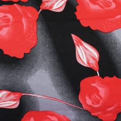 Kuber Industries Flower Design Premium Cotton Bolster Covers, 16 x 30 inch, Set of 4 (Black) (Model: HS_37_KUBMART020008)