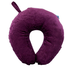 Kuber Industries 2 Pieces Unisex U -Shaped 100 Percent Pure Memory Foam Soft Cushions Neck Rest Pillow for Travel, Car, Train, Flight, Bus (Purple & Green) - CTKTC039218