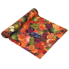 Kuber Industries 3D Fruits Design PVC Wardrobe Kitchen Drawer Cupboard Cabinet Shelf Mat 10 Mtr (Maroon) CTKTC33366