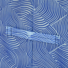 Heart Home Lehariya Printed Non-Woven Foldable Shirt Stacker Closet Organizer With Handles- Pack of 3 (Blue)-HS43HEARTH26490