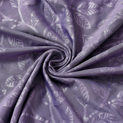 Heart Home Leaf Printed Elastic Stretchable Polyster Chair Cover for Home, Office, Hotels, Wedding Banquet (Purple)-50HH0943