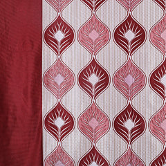 Kuber Industries Zig Zag Design 2 Pieces Polyester Eyelet Window Curtain 5 Feet (Maroon)-CTKTC14217