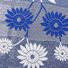 Heart Home Flower Printed Cotton 4 Seater Center Table Cover,40"x60" (Blue)-44HH085