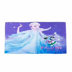 Kuber Industries Disney Frozen Microfiber Soft Kids Bath Towel (Sky Blue)