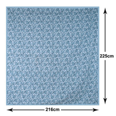 Heart Home Lightweight Floral Design Cotton Reversible Double Bed Dohar|AC Blanket for Home & Travelling (Light Green)