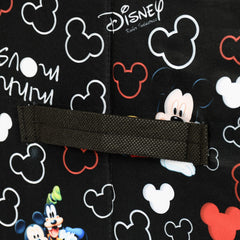 Kuber Industries Disney Mickey Print Non-Woven Fabric 3 Pieces Foldable Cloth Storage Boxes Organizer for Wardrobe With Handle (Black)-KUBMART16073