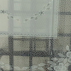 Kuber Industries Floral Design PVC 4 Seater Center Table Cover (White, 40"x60")